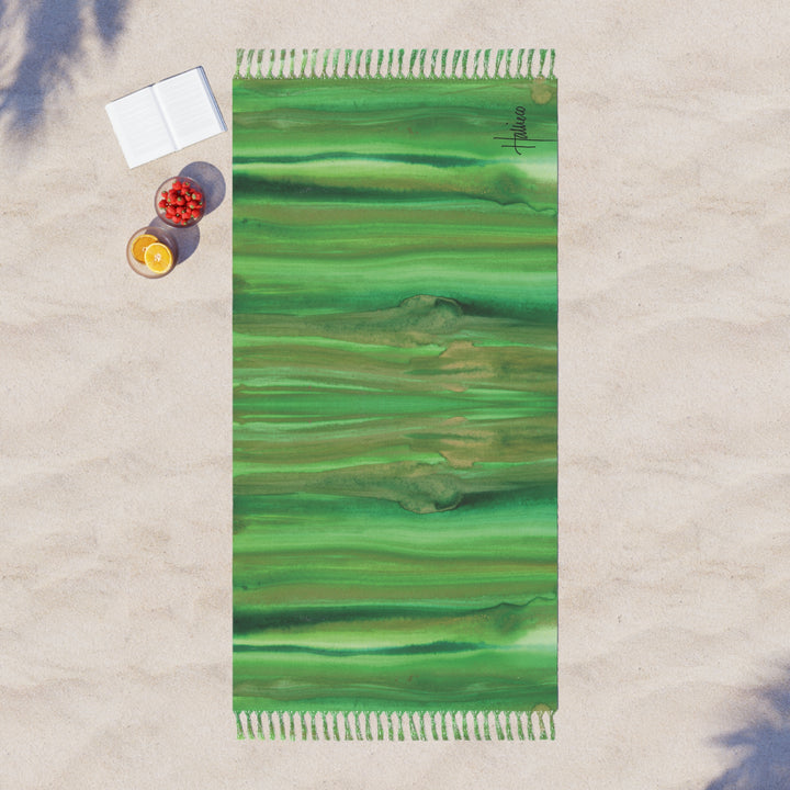 Emerald Sunset oversized beach towel