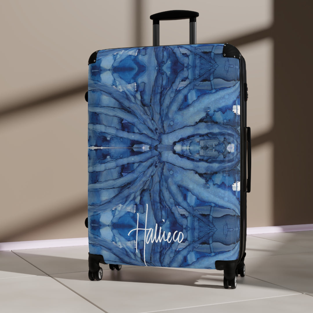 Botanical Bleu Suitcase