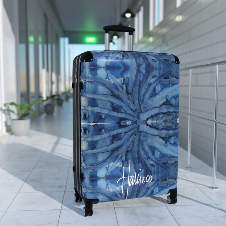 Botanical Bleu Suitcase