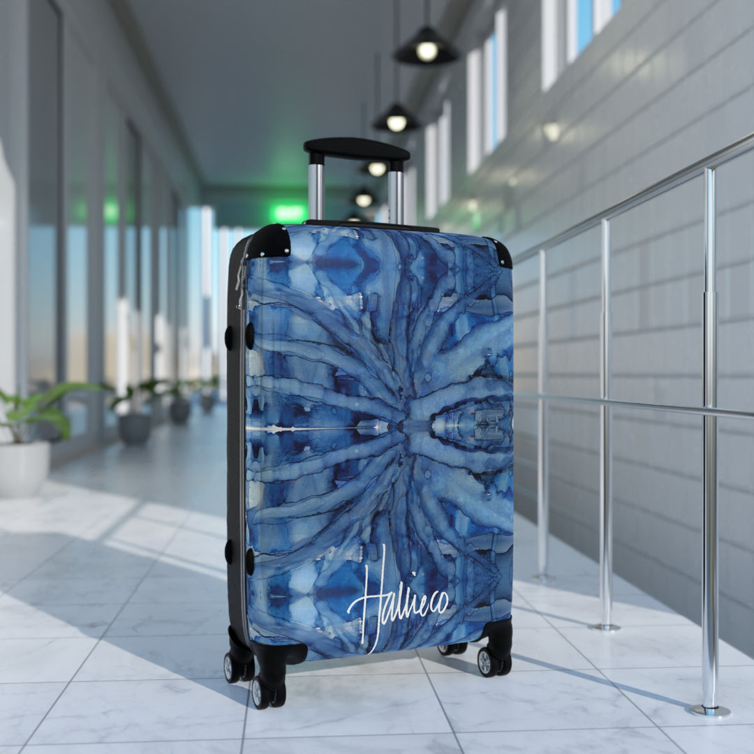 Botanical Bleu Suitcase